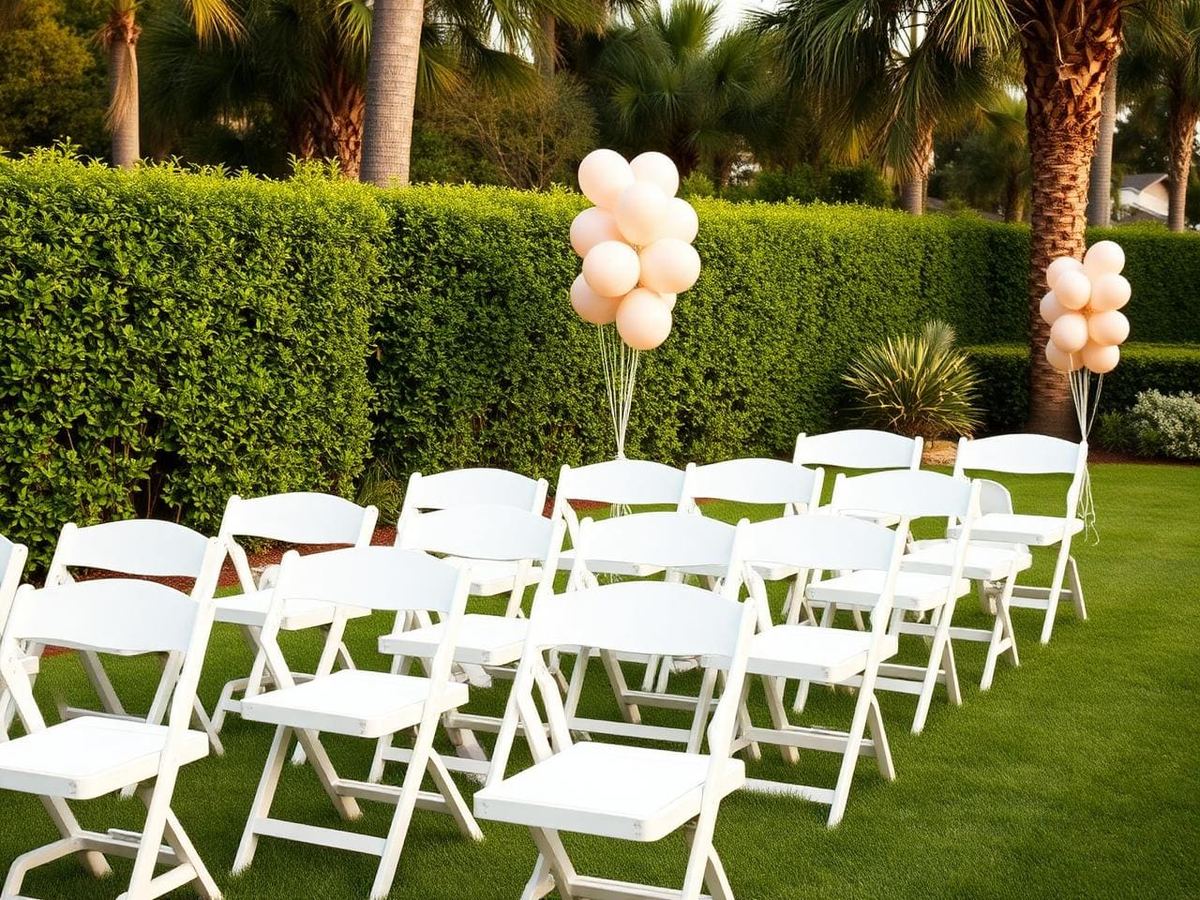 10 White Folding Chairs rental in Orlando, Florida