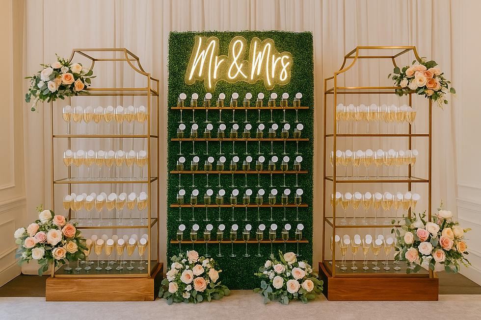 Greenery Champagne Wall & Gold Shelves rental in Orlando, Florida