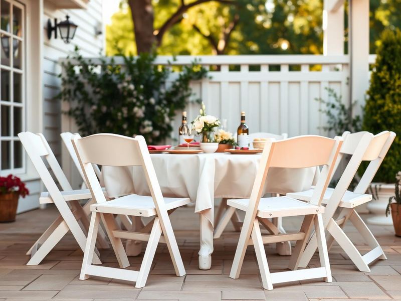 10 White Folding Chairs rental in Orlando, Florida — photo 2